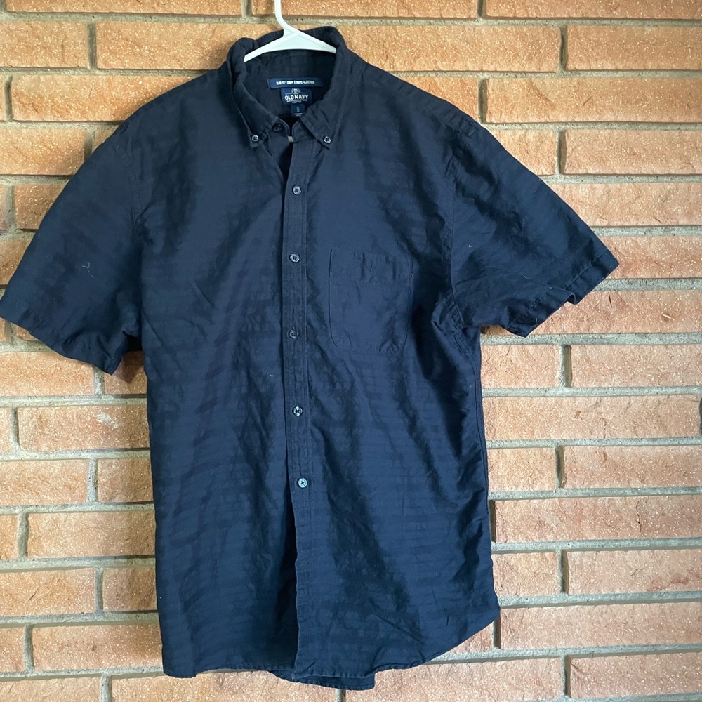 Navy Blue Men's Collared Shirt